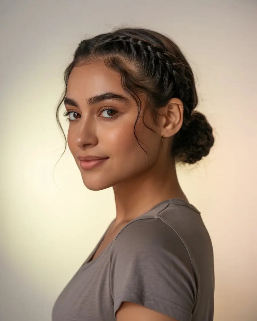 18 Fierce Braided Sporty Hairstyles: Power Looks for Active Days 6 #5. The Low Braided Bun for All-Day Comfort