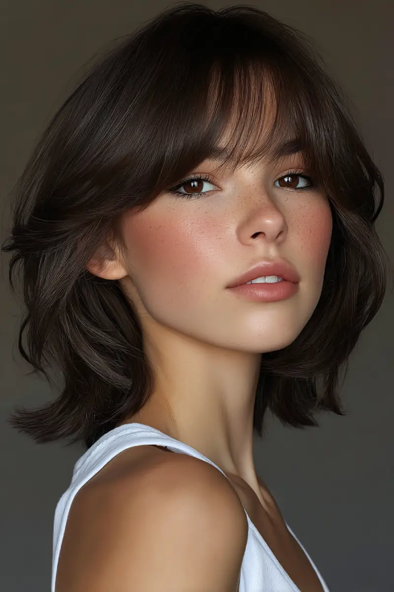 #5. Wispy Curtain Bob with Face-Framing Layers