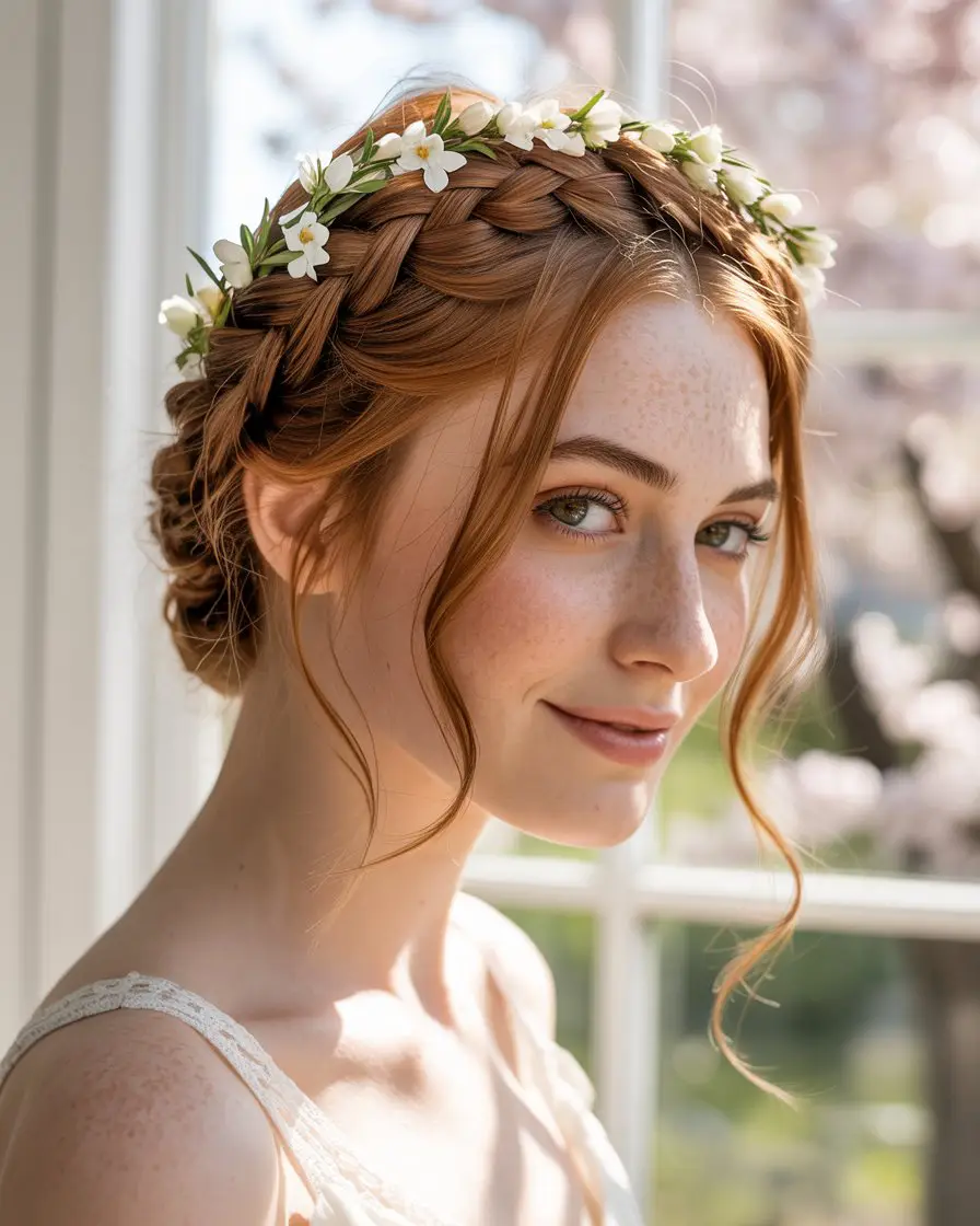 20 Eye-Catching Small Braids Hairstyles: Bold Looks to Elevate Your Hair Game 7 #6. Crown Braid Updo