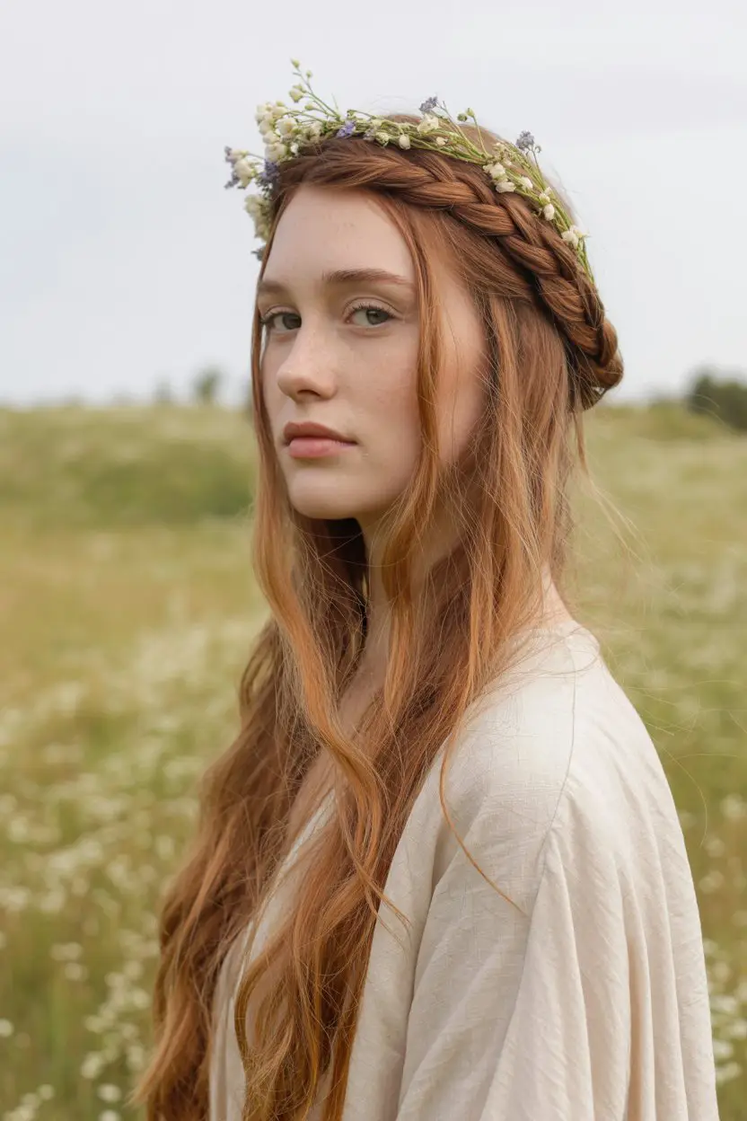 19 Polished Office Hairstyles: Sleek Looks That Mean Business 8 #7. Braided Crown for a Regal Touch