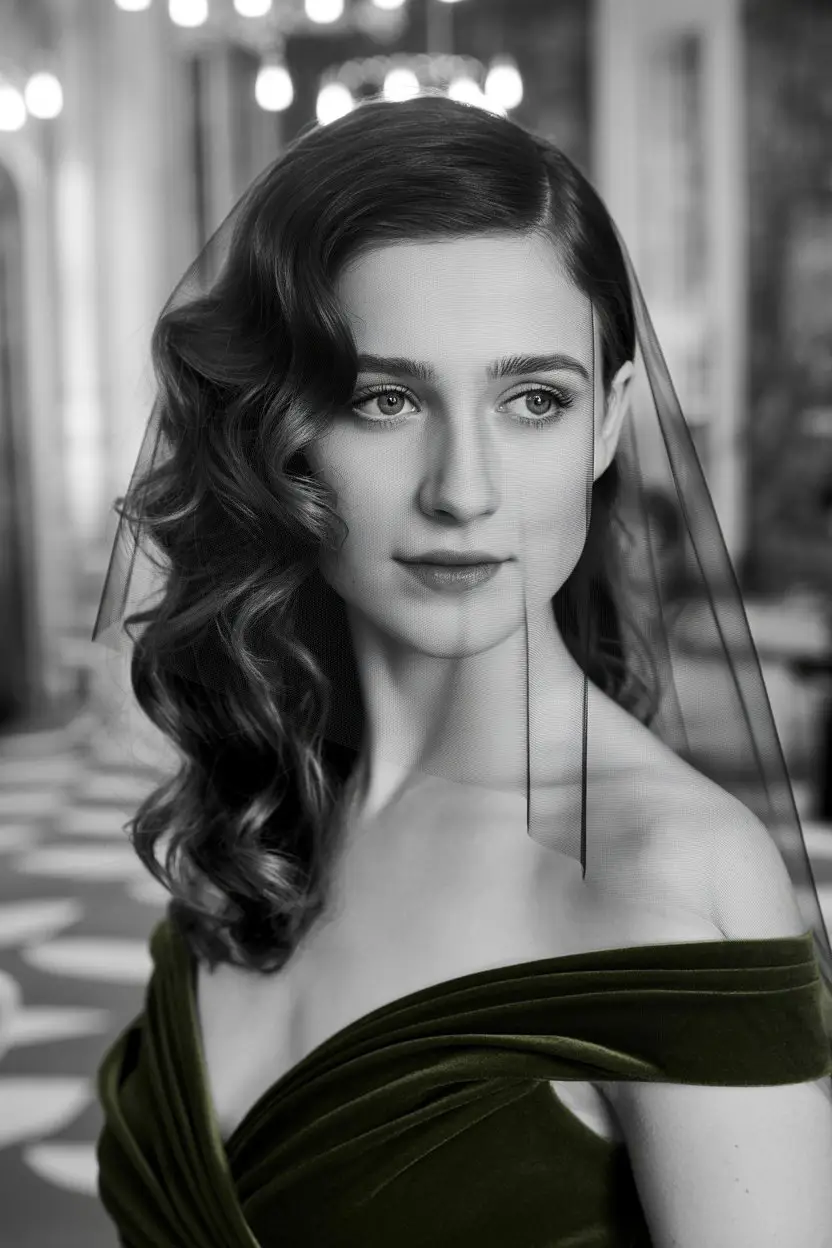 15 Ethereal Wedding Hairstyles With Veil: Soft and Stunning Bridal Inspirations 8 #7. Side-Swept Curls with Drop Veil