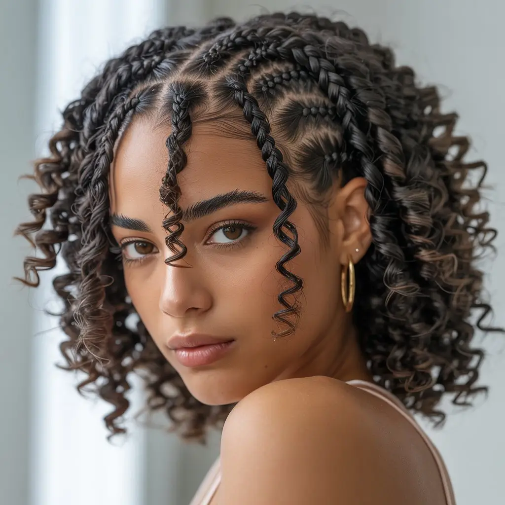 17 Sporty Curly Lacrosse Hairstyles: Game-Ready Looks with Flair 9 #8. Double Dutch Braids with Curly Outs