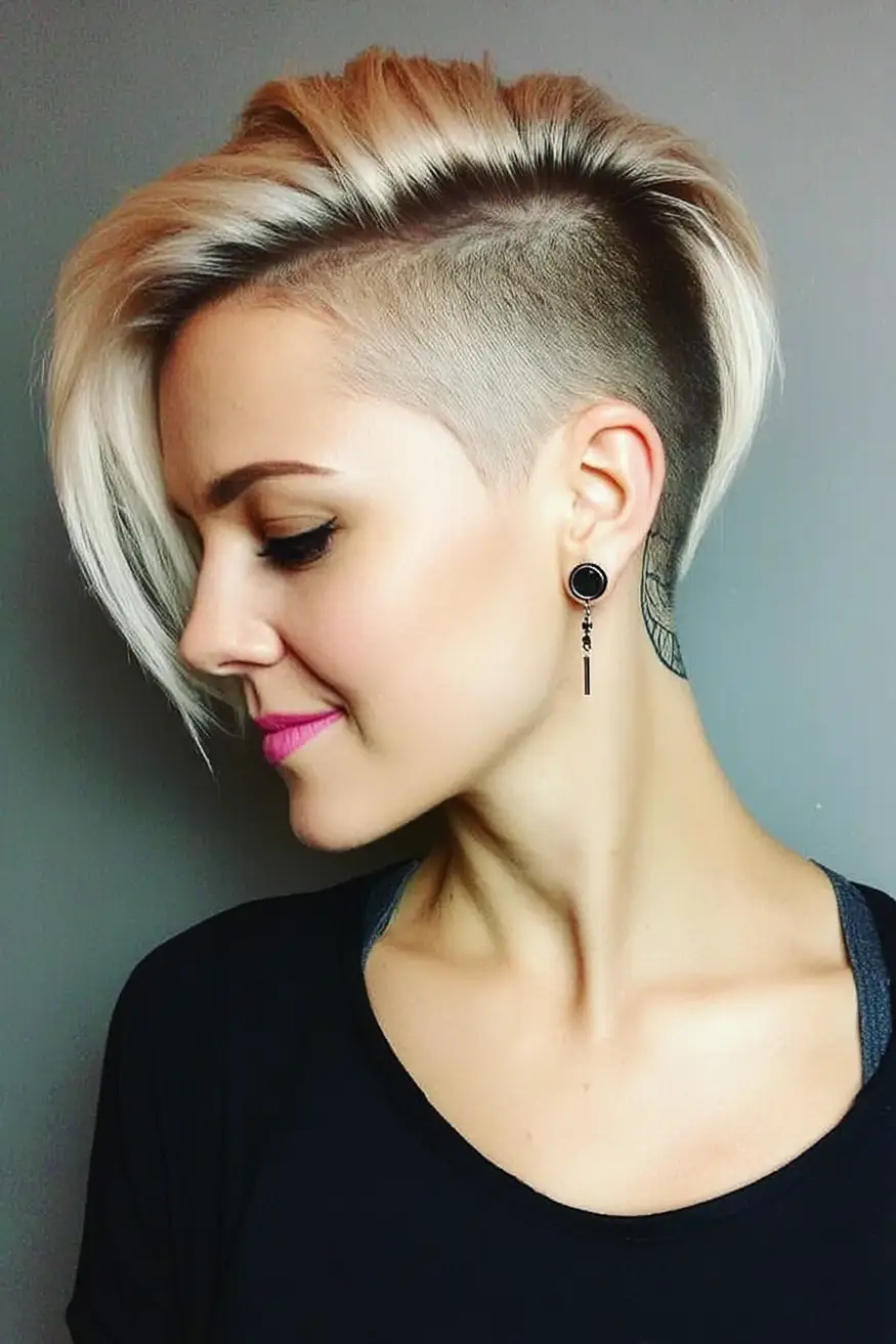 #8. Frosted Side-Swept Undercut with Soft Taper