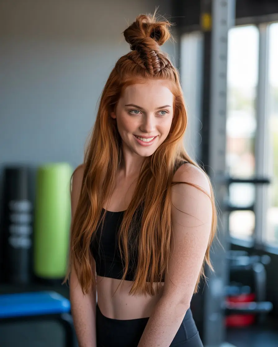 18 Fierce Braided Sporty Hairstyles: Power Looks for Active Days 9 #8. The Braided Top Knot for Maximum Lift