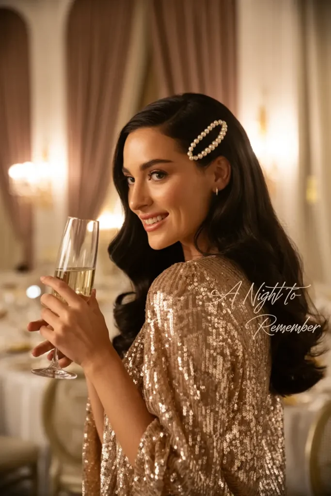 15 Festive Christmas Tree Hairstyles Ideas: Fun & Creative Holiday Looks 10 #9. The Garland Side Sweep