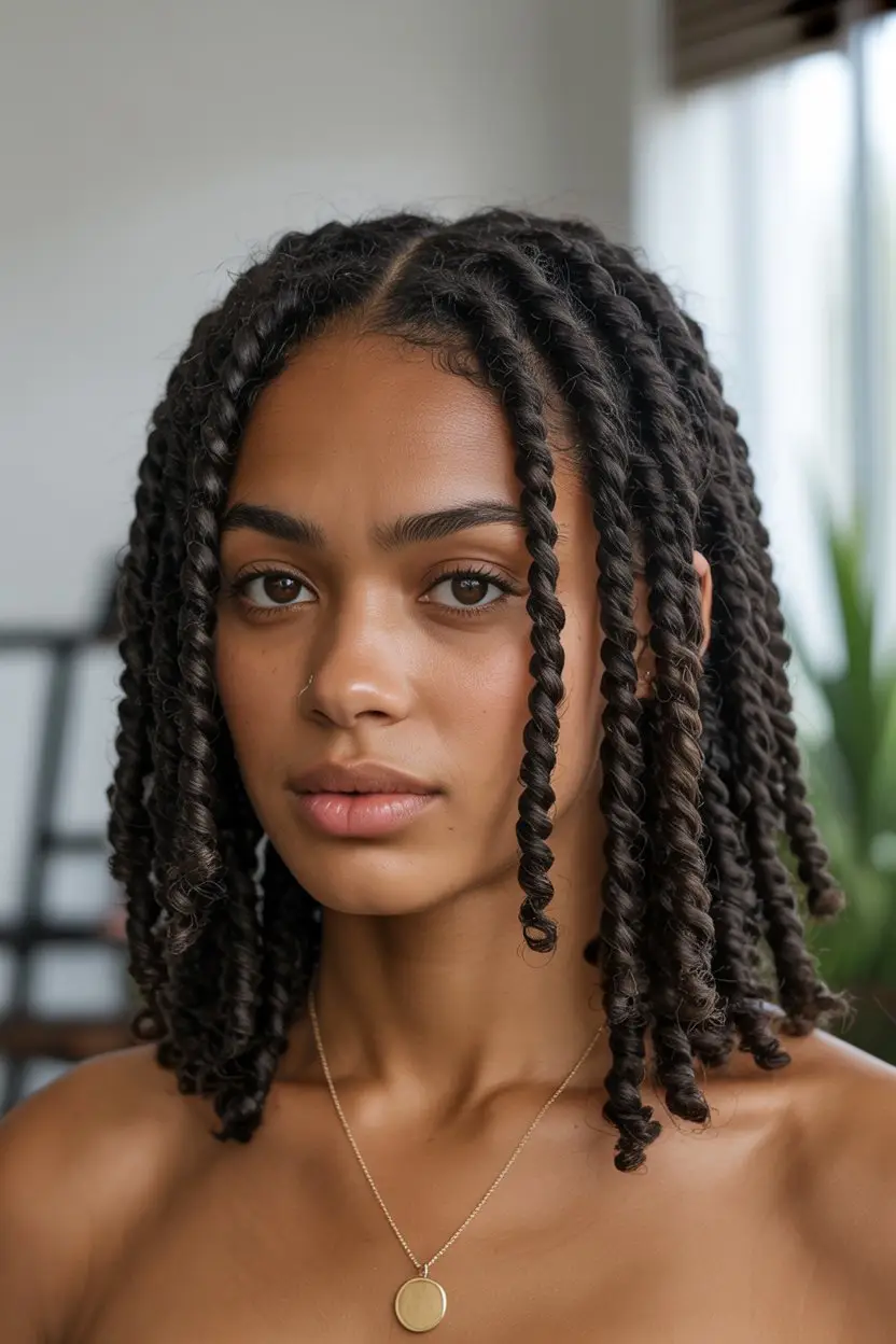 16 Time-Saving Wash And Go Hairstyles: Chic Solutions for Busy Mornings 10 #9. The Low-Key Two-Strand Flat Twist
