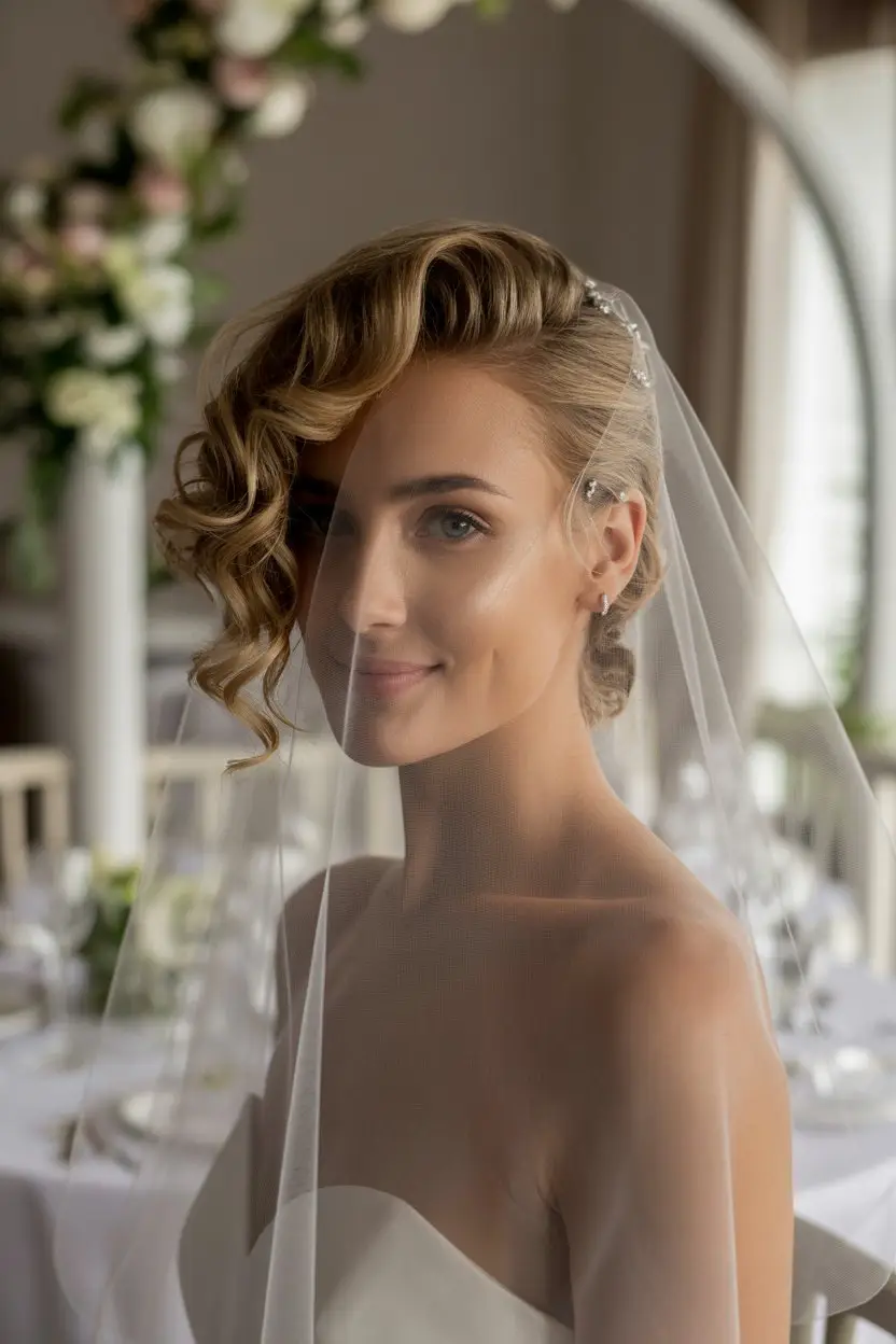 15 Ethereal Wedding Hairstyles With Veil: Soft and Stunning Bridal Inspirations 10 #9. Voluminous Blowout with Flyaway Veil