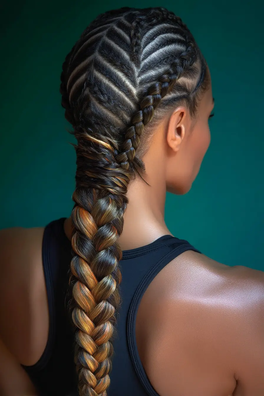 Chevron Cornrow Fusion Braid