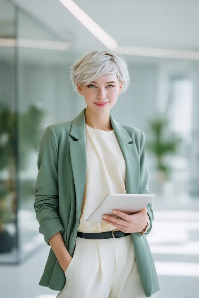 21 Stylish Hairstyles for Job Interviews: Sharp and Modern Looks to Stand Out 21 Choppy Pixie with Soft Fringe