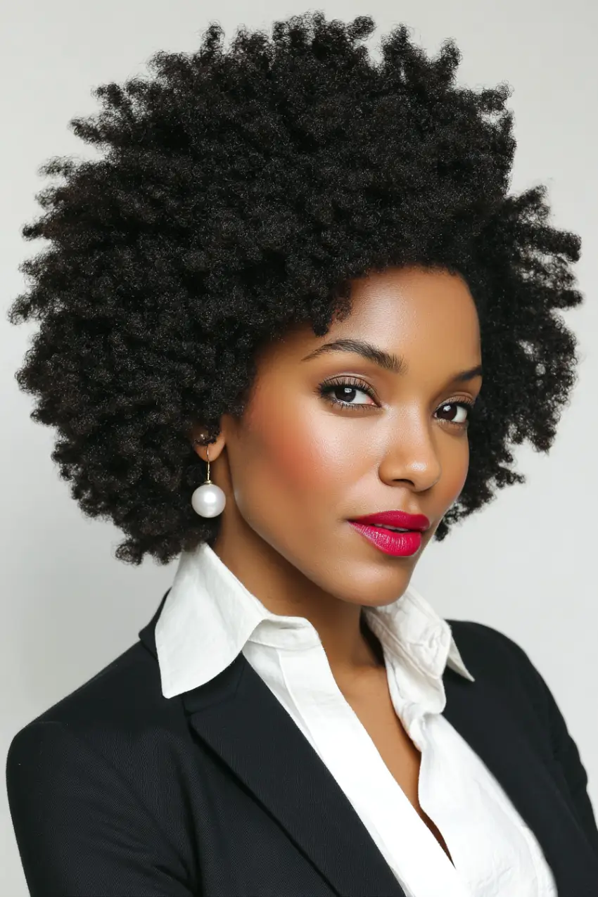 21 Stylish Hairstyles for Job Interviews: Sharp and Modern Looks to Stand Out 3 Confident Tapered Afro with Natural Volume