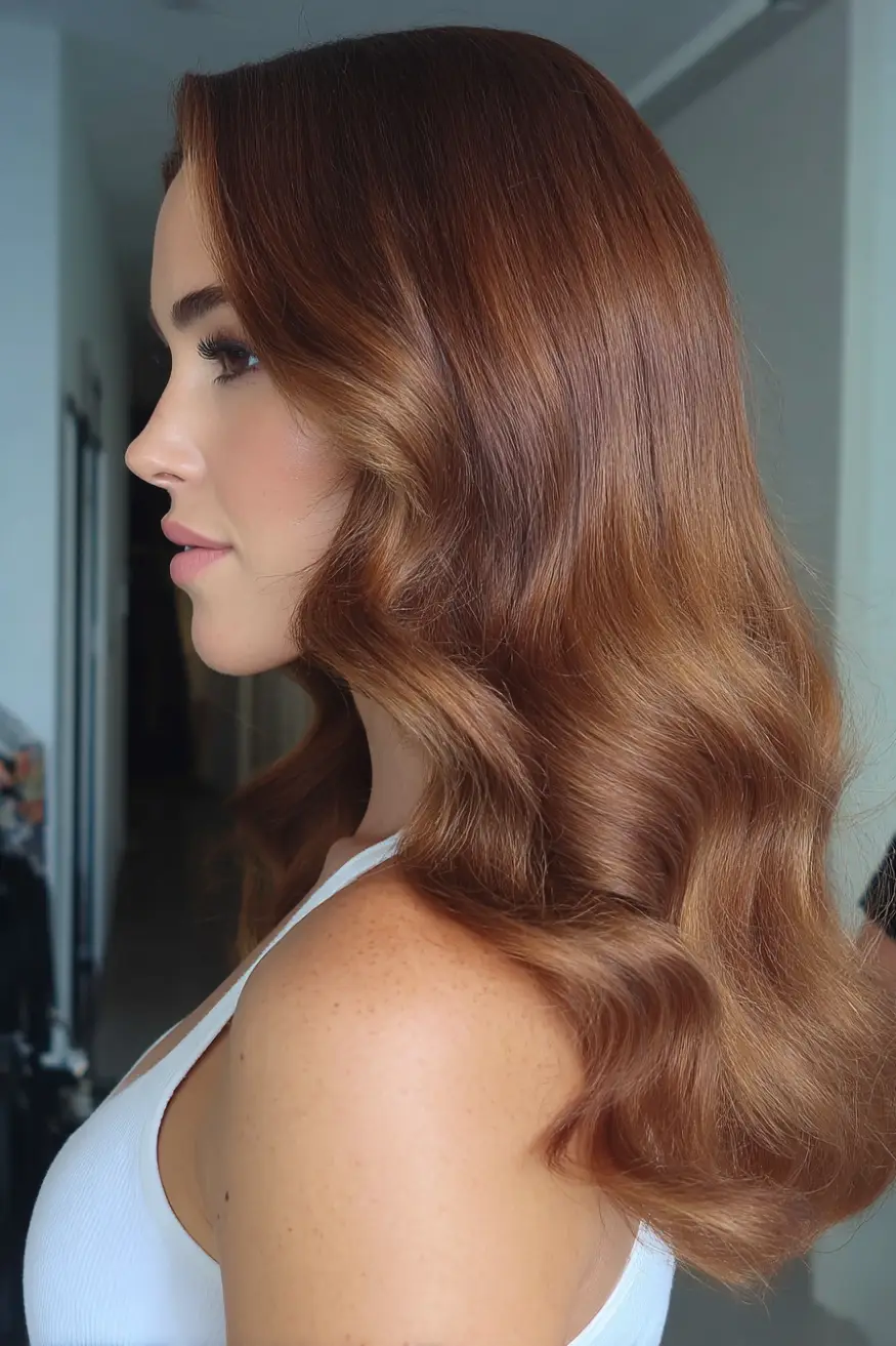 26 Bold Dance Hairstyles: Show-Stopping Styles for Stage and Studio 10 Glossy Hollywood Waves with Deep Side Part