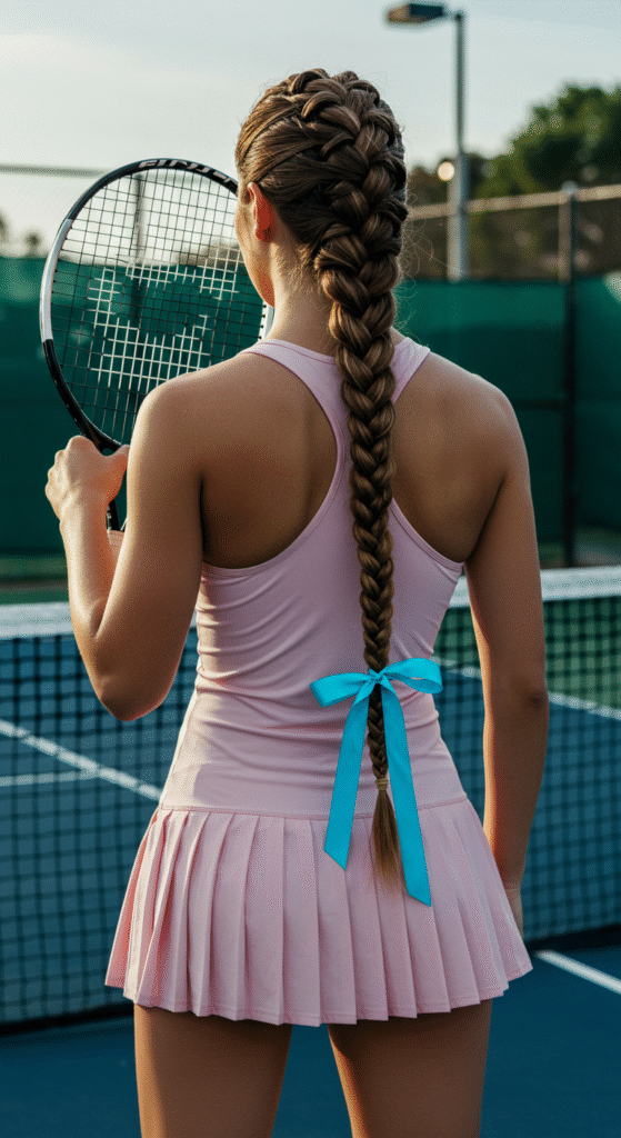 1. Power Braid with Bow Charm