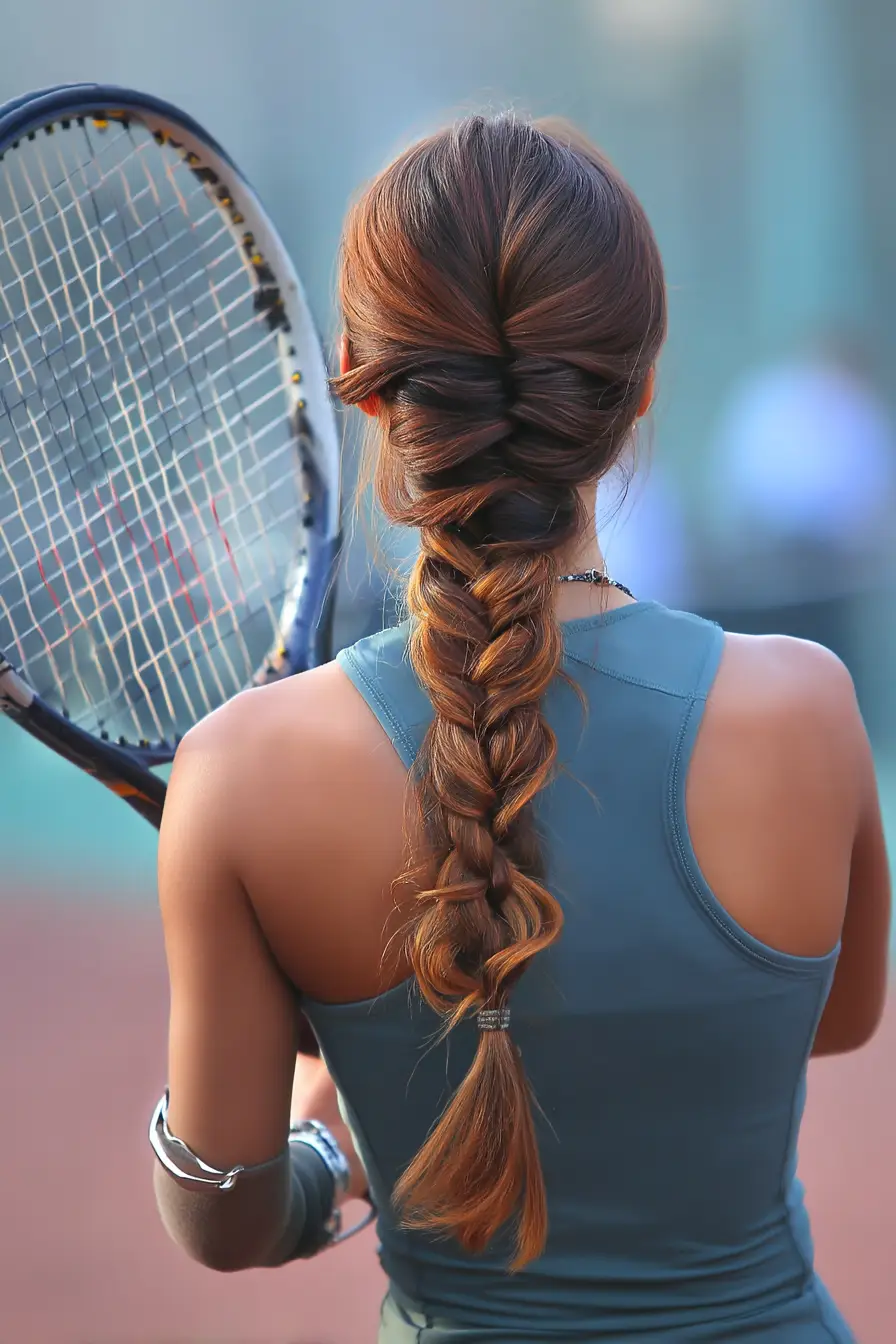Loose Textured Braid with Low Tie Finish