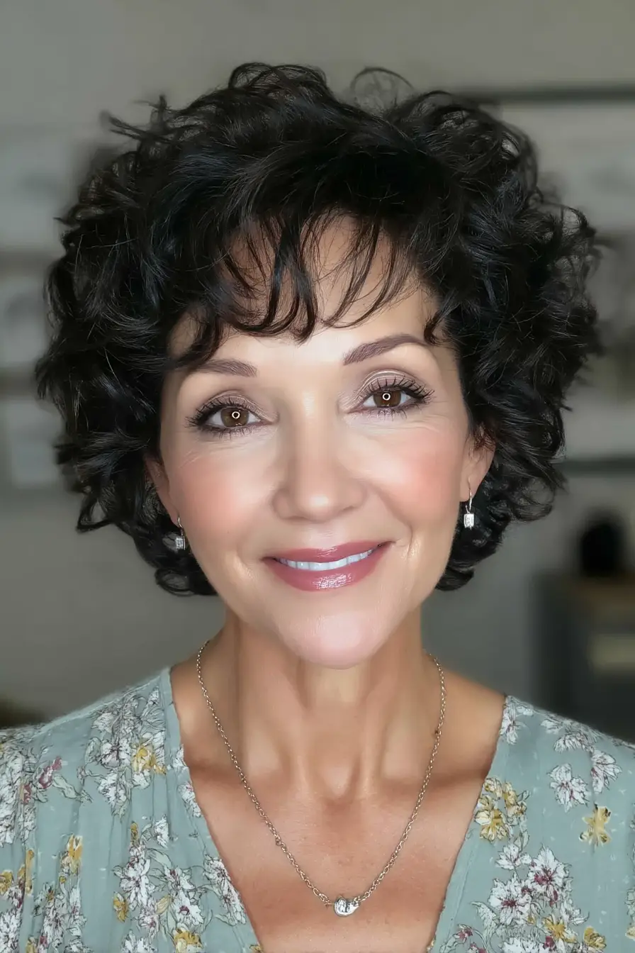 Short Curly Pixie with Textured Layers