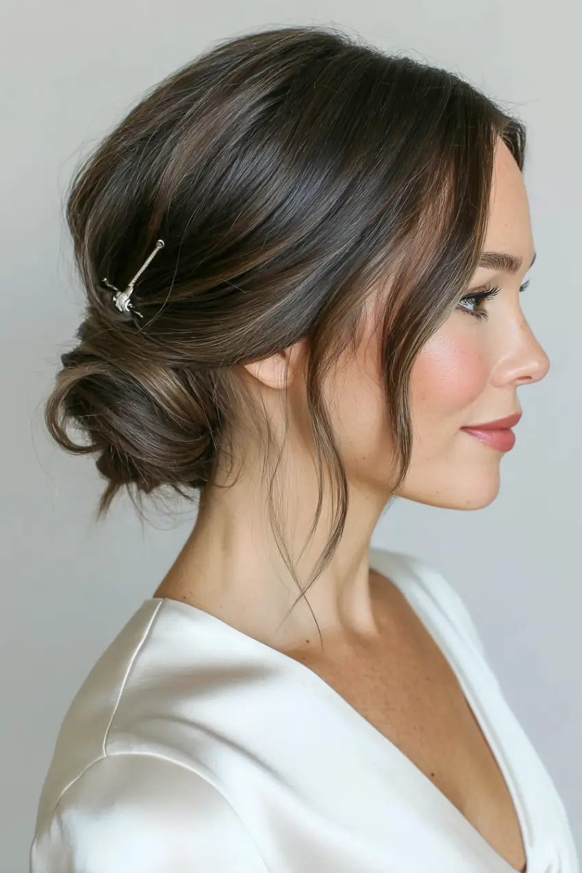 21 Stylish Hairstyles for Job Interviews: Sharp and Modern Looks to Stand Out 4 Soft Chignon with Face-Framing Layers