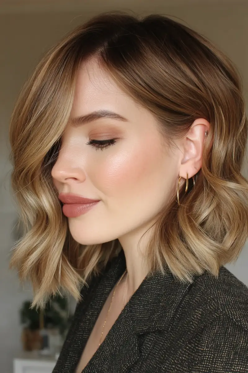 21 Stylish Hairstyles for Job Interviews: Sharp and Modern Looks to Stand Out 8 Textured Lob with Side Part