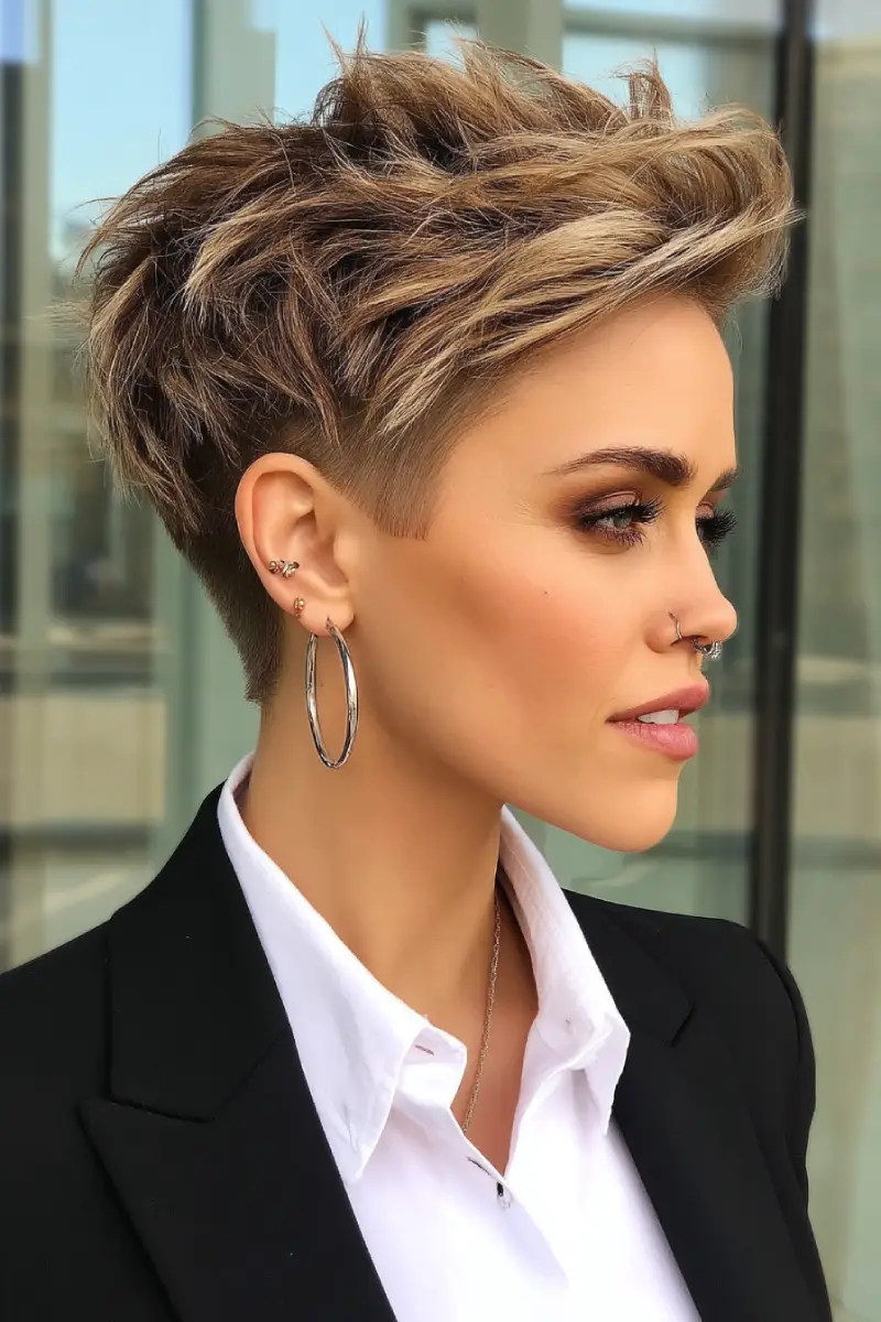 21 Stylish Hairstyles for Job Interviews: Sharp and Modern Looks to Stand Out 13 Textured Pixie Cut with Tousled Layers