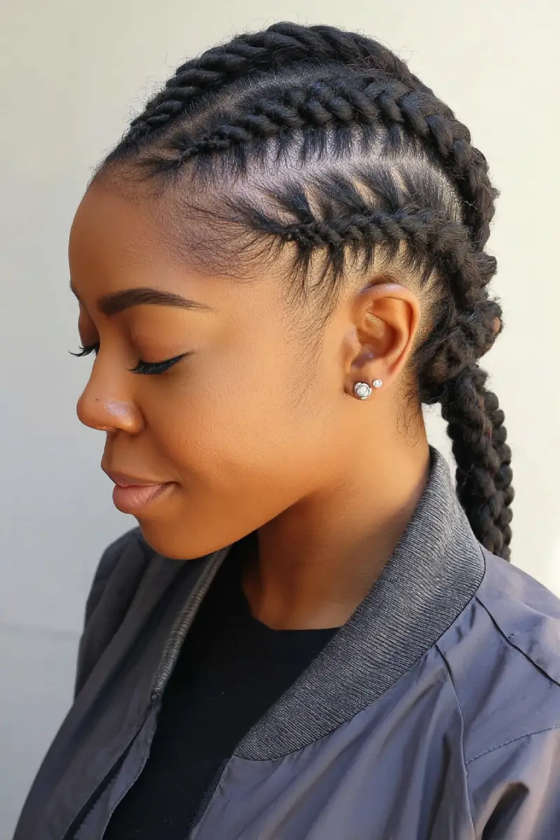 22 Refreshing Hairstyles for Swimming: Stylish Looks That Stay Put in the Water 16 Tight Cornrows with Braided Lengths