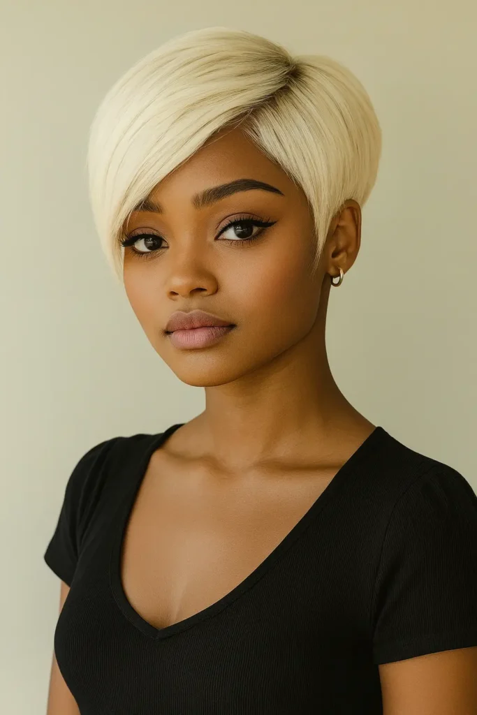 2. Platinum Sleek Pixie Charm