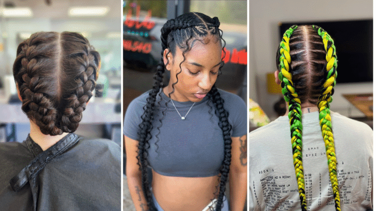 15 Gorgeous Two Braids Hairstyle Black Women That Slay All Year ✨