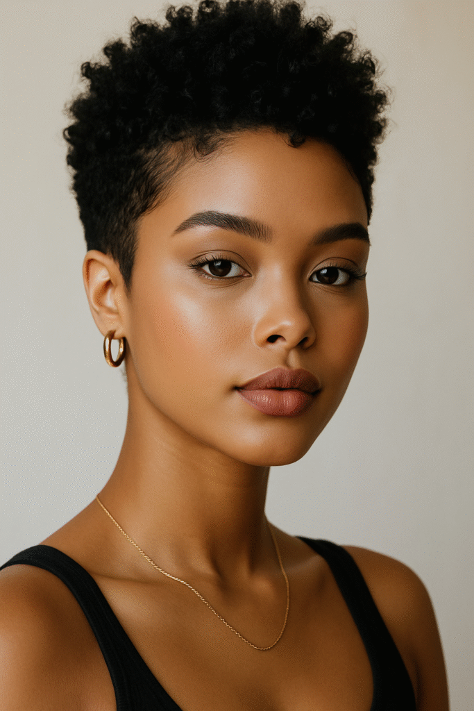 4. Natural Curly Pixie Glow
