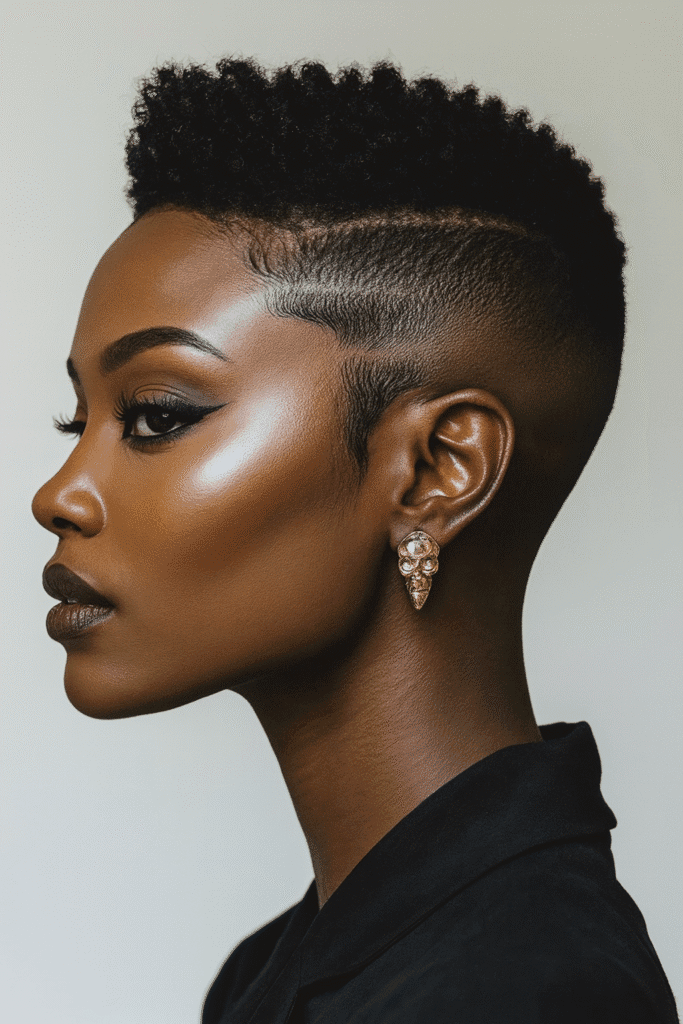 High Tapered Natural Pixie

