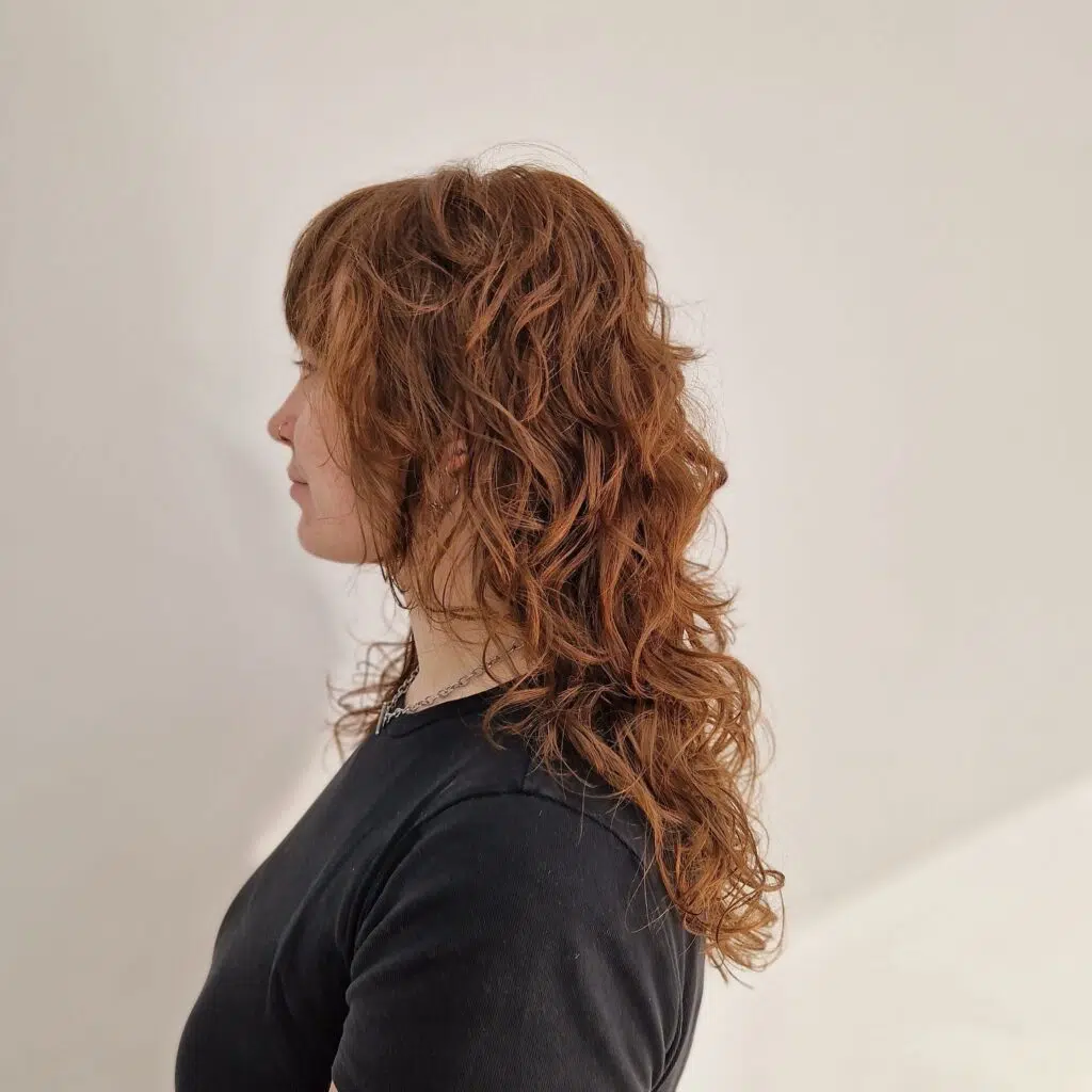 14. Copper Curly Long Mullet