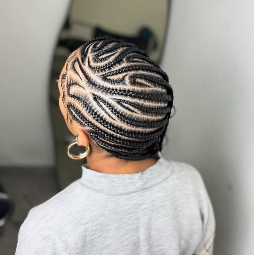 6. Wave Pattern Cornrows