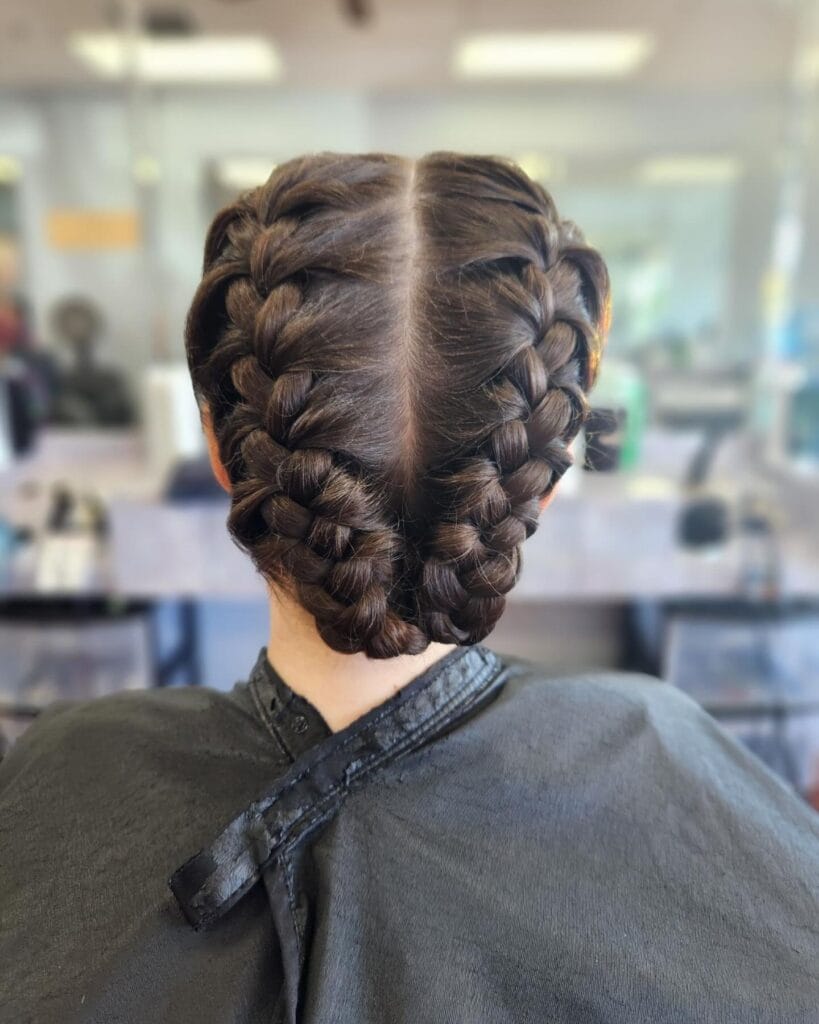 13. Braided Crown Two Braids